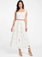 Eco Domitille Long Embroidered Skirt