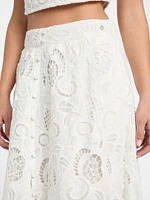 Eco Domitille Long Embroidered Skirt