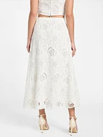 Eco Domitille Long Embroidered Skirt