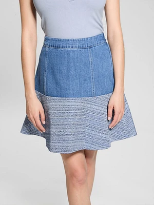 Elsie Tweed and Denim Skirt