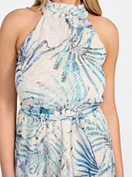 Danielle Halter Chiffon Dress