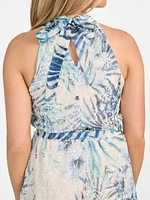 Danielle Halter Chiffon Dress