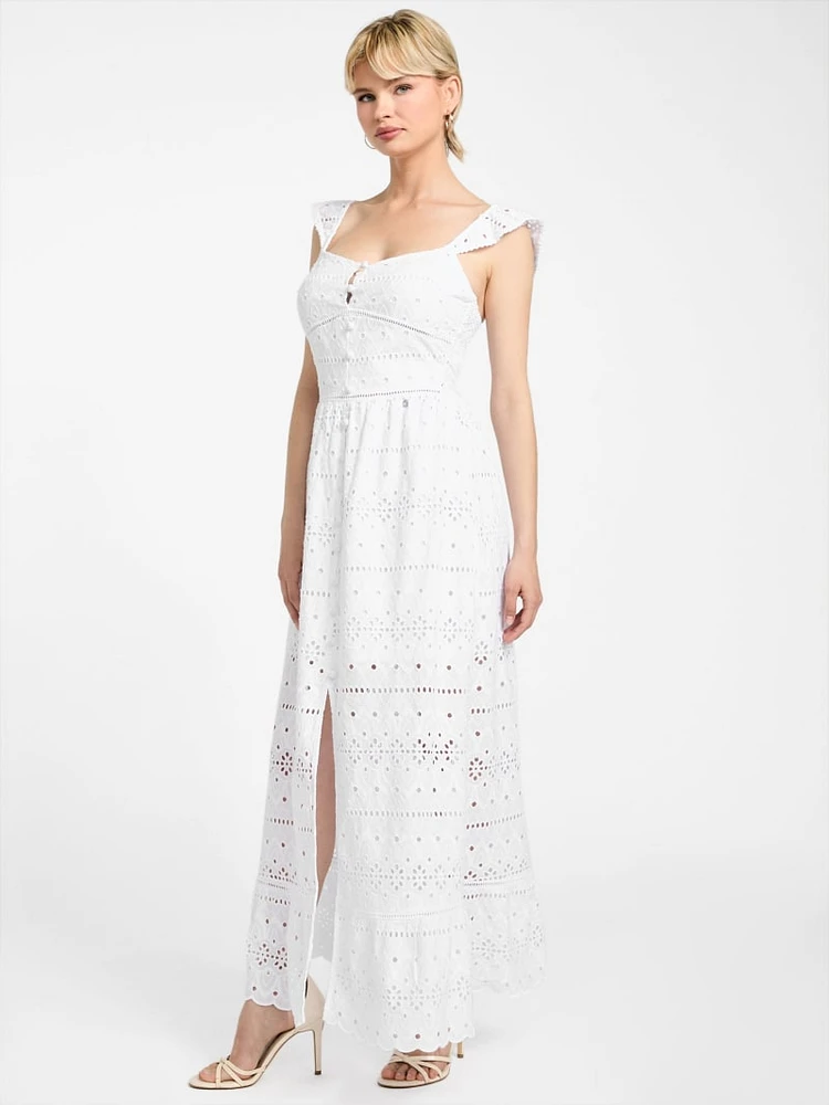Elvire Eyelet Maxi Dress