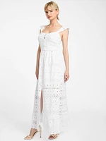Elvire Eyelet Maxi Dress
