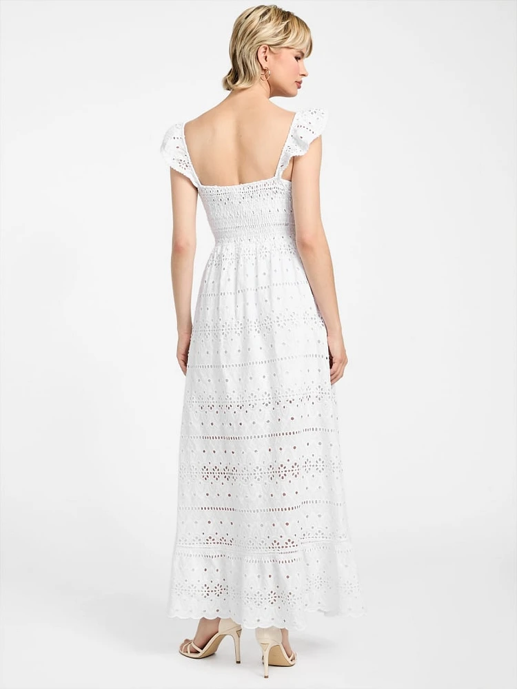 Elvire Eyelet Maxi Dress