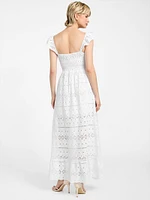 Elvire Eyelet Maxi Dress