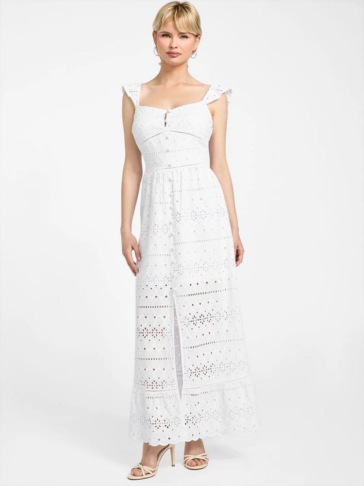 Elvire Eyelet Maxi Dress