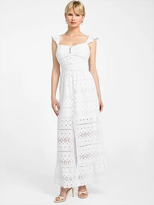 Elvire Eyelet Maxi Dress