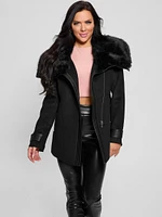 Lilia Faux-Fur Collar Coat