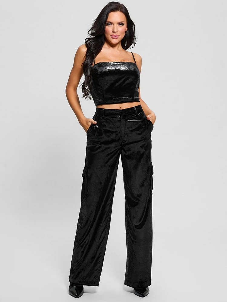 Jolie Velvet Cargo Pants