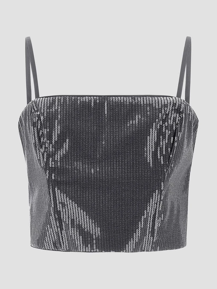 Cassia Sequined Bustier Top