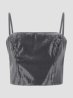 Cassia Sequined Bustier Top