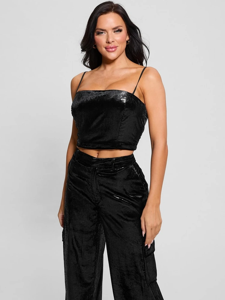 Jolie Velvet Crop Cami