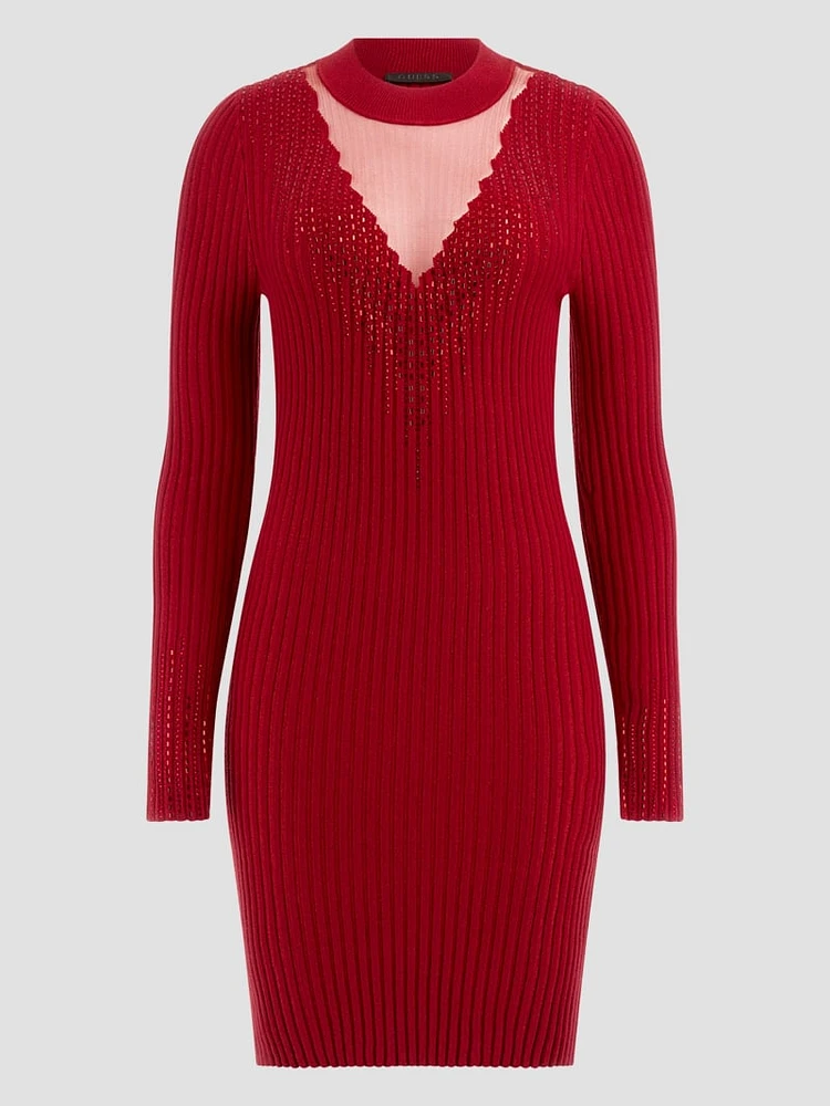 Alice Rhinestone Sweater Dress