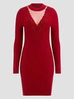 Alice Rhinestone Sweater Dress