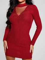 Alice Rhinestone Sweater Dress