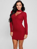 Alice Rhinestone Sweater Dress