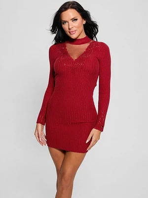 Alice Rhinestone Sweater Dress
