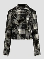 Dover Plaid Moto Jacket