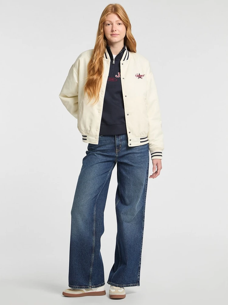 Eco Embroidered Varsity Jacket