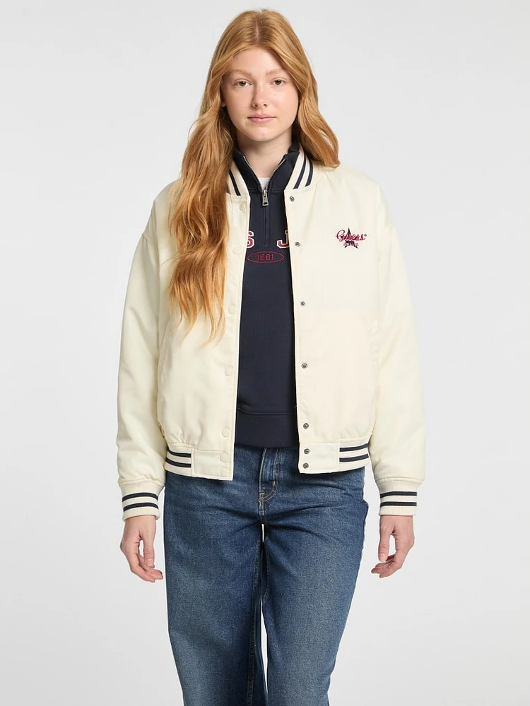Eco Embroidered Varsity Jacket