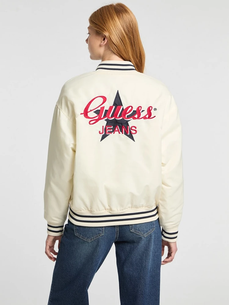 Eco Embroidered Varsity Jacket