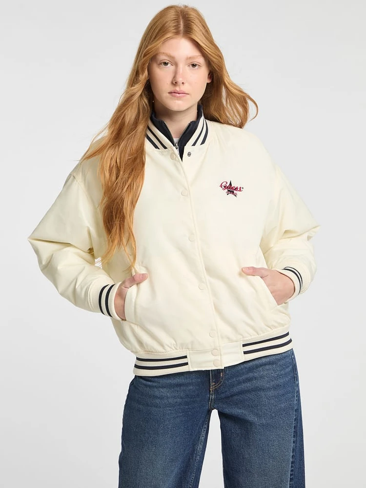 Eco Embroidered Varsity Jacket