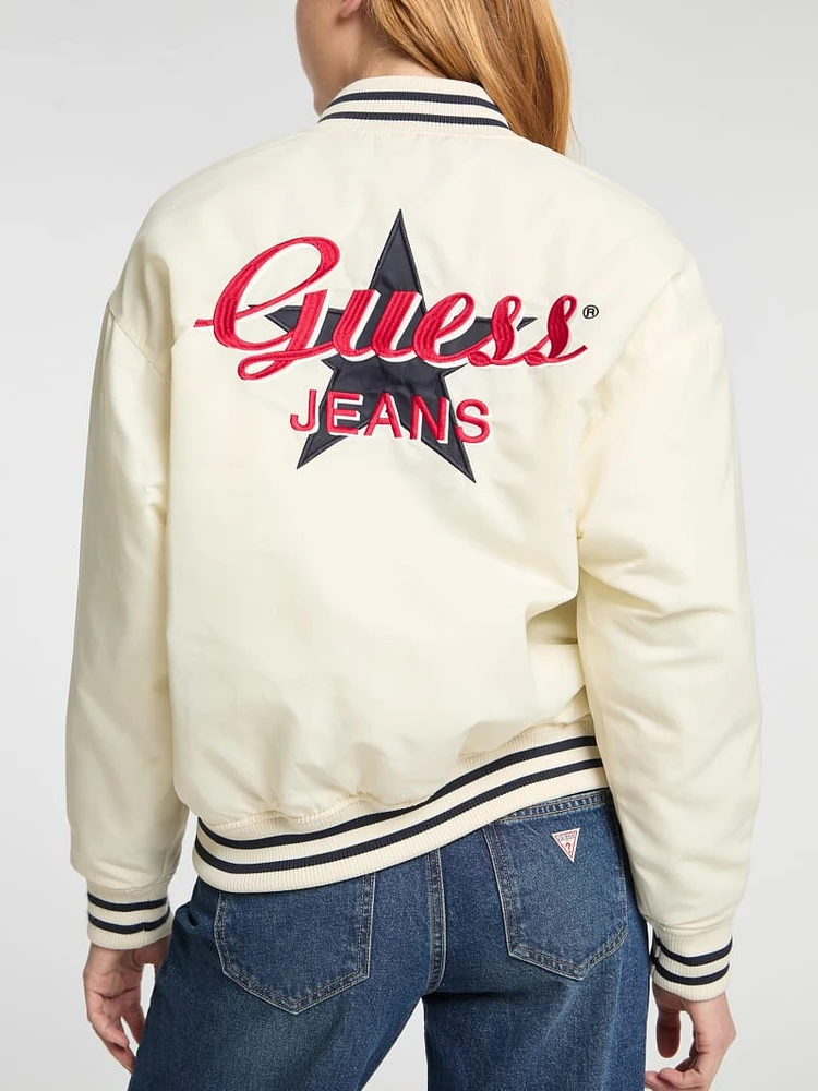 Eco Embroidered Varsity Jacket