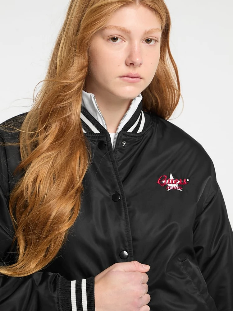 Eco Embroidered Varsity Jacket