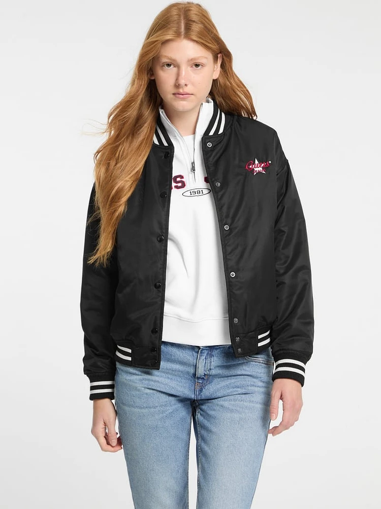 Eco Embroidered Varsity Jacket