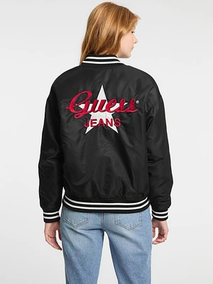 Eco Embroidered Varsity Jacket
