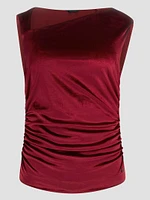 Eco Janet One-Shoulder Velvet Top