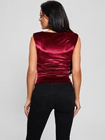 Eco Janet One-Shoulder Velvet Top