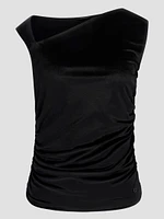 Eco Janet One-Shoulder Velvet Top