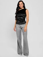 Eco Janet One-Shoulder Velvet Top