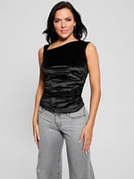 Eco Janet One-Shoulder Velvet Top