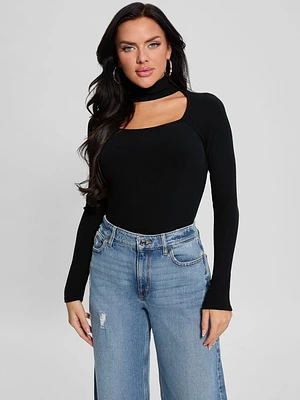 Cutout Ribbed Top