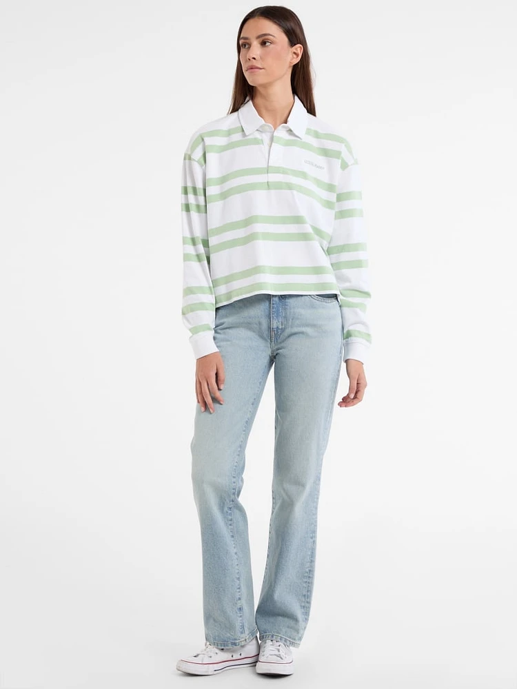 Eco Striped Rugby Polo Shirt