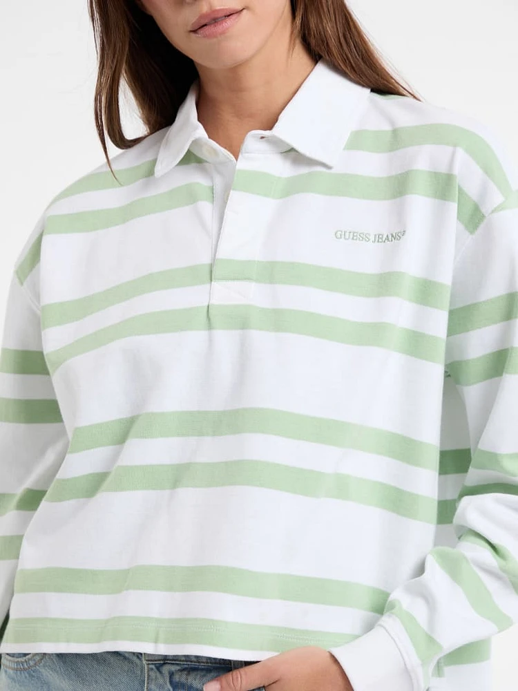 Eco Striped Rugby Polo Shirt