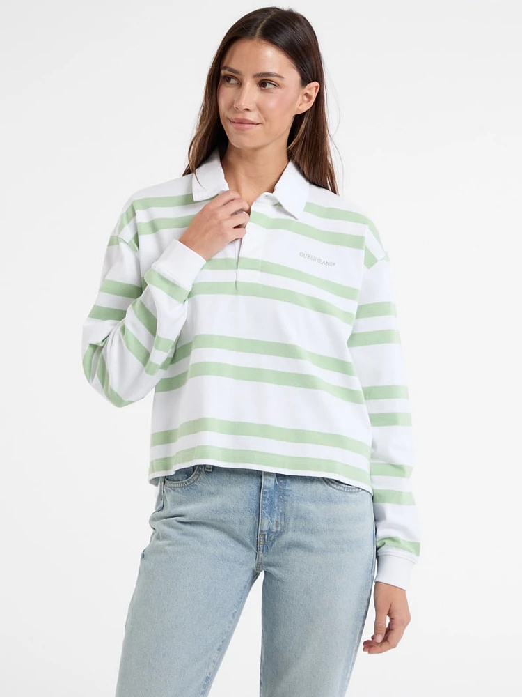 Eco Striped Rugby Polo Shirt