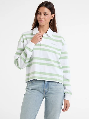 Eco Striped Rugby Polo Shirt