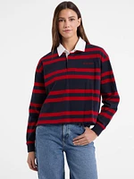 Eco Striped Rugby Polo Shirt