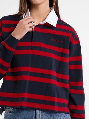Eco Striped Rugby Polo Shirt