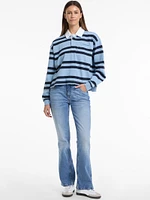 Eco Striped Rugby Polo Shirt