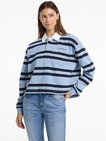 Eco Striped Rugby Polo Shirt