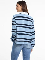 Eco Striped Rugby Polo Shirt