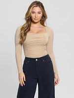 Eco Adrianna Shirred Top