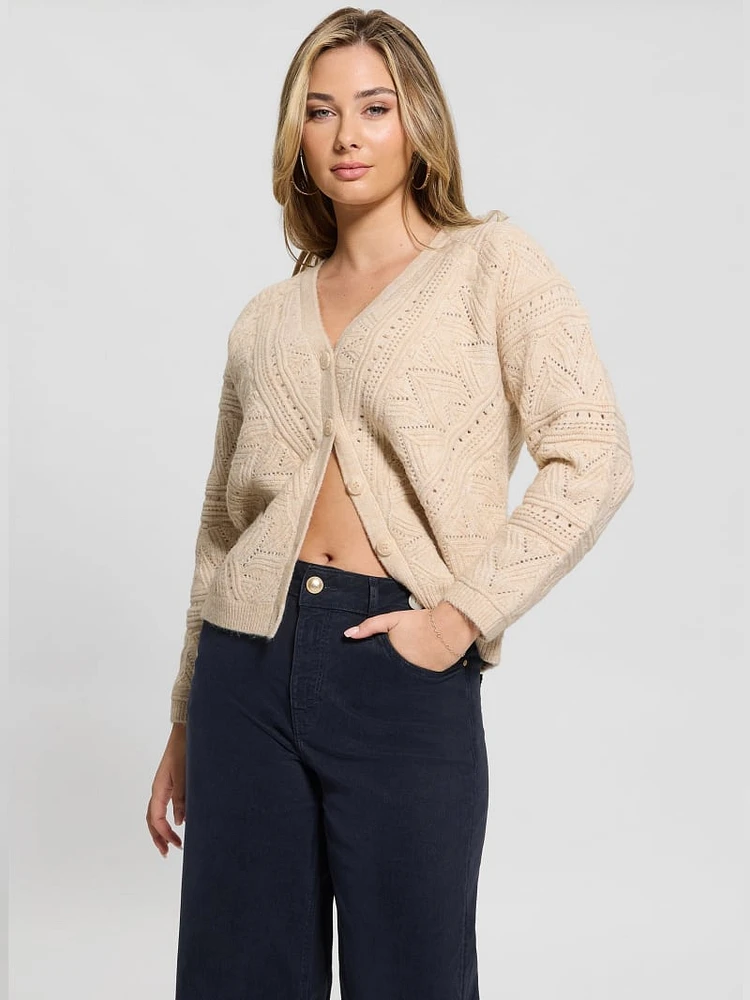 Amelia Pointelle Cardigan