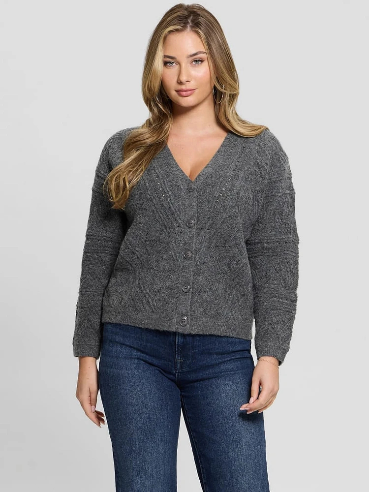 Amelia Pointelle Cardigan