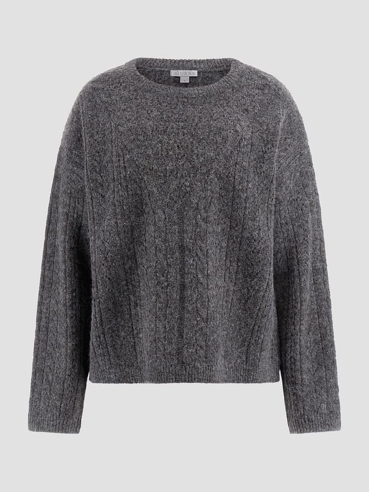 Sylvie Alpaca-Blend Pointelle Sweater